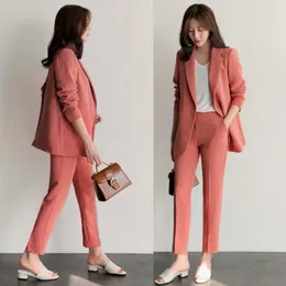 Women's Two Piece Pants Suit Casual Office Business Professional Overalls Elegant / Apparel Nine T