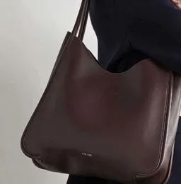 ROSE Park Choi Ying Same Style The * Row Underarm Bag Symmetric Tote Genuine Leather One Shoulder Commuter Women's Niche High Ssdfs