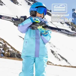 Outros artigos esportivos ao ar livre crianças ternos de esqui para meninos meninas inverno térmico snowboard ternos à prova de vento à prova dwaterproof água esqui cinta calças conjunto de roupas hkd231106