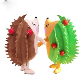 Costume da mascotte dei cartoni animati professionale riccio animale Natale Halloween Performance riccio adulto bambola da passeggio puntelli abbigliamento