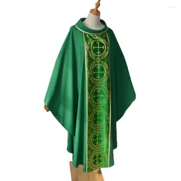 Etniska kläder Chasuble Gothic Rom Church Father Priest Garment Mass Vestments Roll Collar Clergy Robes For Catholic Priests