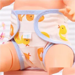 Cloth Diapers 0-2Years Cotton Cartoon Printed Wash Baby Four Seasons Learning Pants Drop Delivery Kids Maternity Diapering Toilet Tra Dhdoj