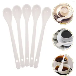 숟가락 5pcs 세라믹 긴 손잡이 식당 갈레 숟가락 주방 부엌 Ladles Coffee Soup Scoops 애피타이저 사무실 상점 바 홈