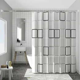 Shower Curtains 80cmX180cm modern shower curtain with hook Mildew transparent bathroom curtain household waterproof PEVA plastic curtain 230406