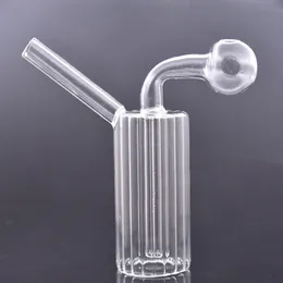 도매 소형 유리 오일 버너 Bong Hookah Recycler Bubbler Smoking Water Pipe DAB RIG ASHCATCHERBONGS 흡연 도구를위한 손잡이 장비