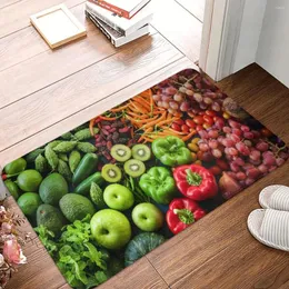 Carpets Fruits And Vegetables Healthy Food Doormat Bathroom Modern Soft Kitchen Hallway Carpet Decoration Floor Rug Door Mat Area Rugs