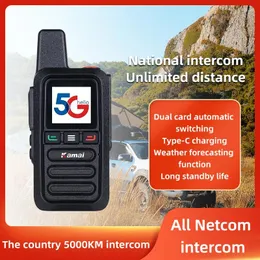 Walkie talkie kamai v66 터치 타입 Ultra Long Distant 2 방향 Pwalkie Sim 카드 4G 리모컨 5000km 5r