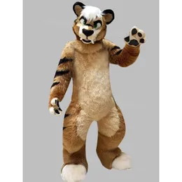 Discount Husky Dog Fox Medium Long Fur Mascot Costume Walking Halloween Christmas and Large Event Suit Party Role Play