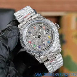 Orologio da uomo di lusso con diamanti nuovo orologio meccanico automatico Montre de Luxe cinturino in acciaio inossidabile orologio da polso impermeabile 40mm 1: 1 specchio in acciaio inossidabile 904L con zaffiro
