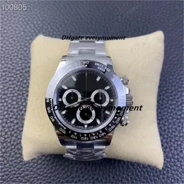 Clean Factory Ceramic Watch 116500 40mm Mechanical Cal.4130 Movement Timer Watches 904L Sapphire Glow Waterproof Steeld Steel Panda Wristwatch