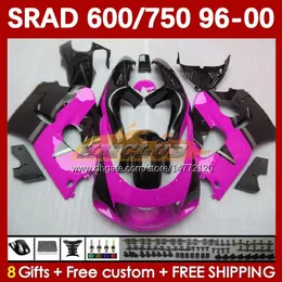 スズキSrad GSXR 750 600 CC 600CCローズブラックのオートバイフェアリング96 97 98 99 00 168NO.100 GSXR600 1996 1998 1999 2000 GSXR750 GSXR-600 750CC 96-00ボディ