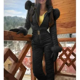 Outros artigos esportivos Novo macacão de esqui de uma peça grosso inverno quente mulher snowboard skisuit esportes ao ar livre feminino calça de esqui conjunto zíper terno de esqui hkd231106