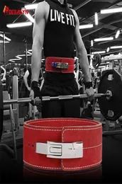 ROEGADYN Gym Body Belt Waist Trainer Dip Gym Belt For Men Waist Support Leather Weight Lifting Belt Gym Back Support Fitness 220105369965