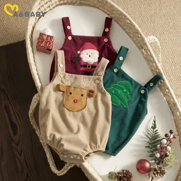 Rompers ma baby 018M Christmas born Baby Romper Toddler Infant Boys Girls Corduroy Deer Santa Jumpsuit Cute Xmas Costumes Clothing 230406