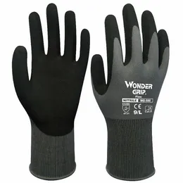 WG500 501 502 для садоводства SCE Safety Safety Safety Wonder Grip Gloves Гибкая работа нитрил -перчатка нейлона