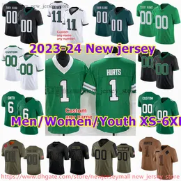 Custom S-6XL DIY NCAA Football Jersey Stitched 20 BrianDawkins 1 JalenHurts 6 DeVontaSmith 62 JasonKelce 91 FletcherCox 88 DallasGoedert 26 MilesSanders Jerseys