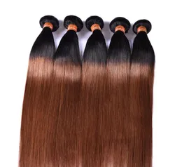 PASSION Ombre Hair Products 1B30 Brazilian Remy Human Hair Wefts 3 Bundles Two Tone Color Malaysian Peruvian Straight Human Hair 2257531