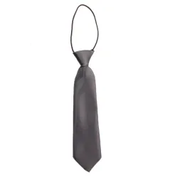 子供の男の子調整可能なネックタイサテンエラスティックネクタイ品質のソリッドネクタイ衣料品アクセサリー