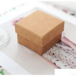 Шкатулки для драгоценностей Simple Seven Festival Высококачественная шкатулка для любителей колец Подарочная упаковка Крафт-бумага для женщин Прямая доставка Упаковка Дисплей Dh7Ae