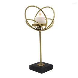 Candle Holders Geometric Round Iron Holder Metal Art Stand Ornament Supplies