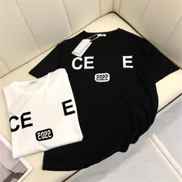 Designer Herren -T -Shirts Schwarz weiße karierte Streifen Marke Klassische Buchstaben 100% Baumwolle atmungsaktive faltenfeste Männer- und Frauen gleiche Mode Casual Street