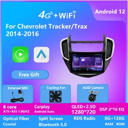 Android 13 Car Radio Video для Chev Tracker 2014-2016 Multimedia Video Player WiFi 4G Navigation GPS CarPlay DSP Auto Bt