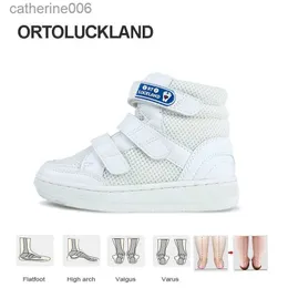 Tênis ortoluckland criança menina sapatos crianças meninos ortopédicos tênis criança bebê demi chunky casual branco escola tornozelo botas 2 a 8 agel231106