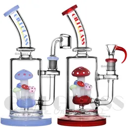 9.5 inches Funny bong perc glass water pipe dab rig heady glass pipes cartoon characters inside wax quartz banger oil rigs smoking bongs hookahs
