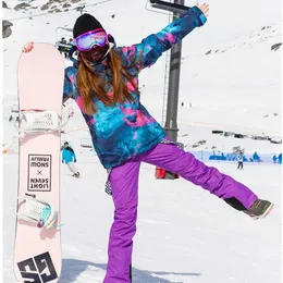 Andra sportartiklar Simaining Ski Suit Women Snowboard Jacket och Mountain Skiing Pants Waterproof Breattable Outdoor Winter WARM SNOW SET HKD231106