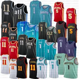 Men Trae 11 Young Basketball Jersey 2024 New Dejounte Murray Lamelo Ball Stitched Jerseys