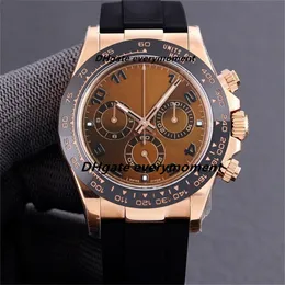 Super Factory Ceramic Watch 116515 40mm Automatic Mechanical ETA7750 Movement Timer Men's Watches 904L Sapphire Rubber Band Stainless Steel Waterproof Wristwatch