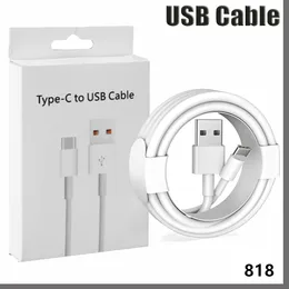 Type-C USB Cable Good quality Micro USB Fast Charging Date Cables C Type Charging Cord for NOTE 20 NOTE 10 S20 Cell Phone Cables with Retail Box 818D