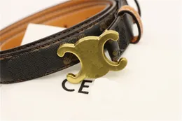 Designer CE -bälten äkta läder för kvinnor mode ceinture smal 2,5 cm bred lyx med logotyp kvinnliga lyxbälten