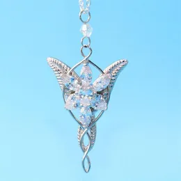 925 Sterling Splitter Hochzeit Schmuck Lord Princess Arwen Evenstar Anhänger Halsketten für Frauen Arwen Kristall 2103152235