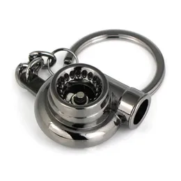 Chaveiros L Preto Chrome Gunmetal Spinning Turbo Metal Chaveiro Adicionar Chave Drop Delivery Amqpl