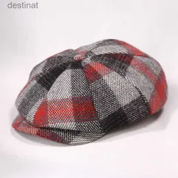 Berretti Cappello da strillone casual Autunno e inverno Cappello berretto retrò Cappelli casual selvaggi Berretto ottagonale selvaggio unisex Cappellini sportivi per il tempo libero all'apertoL231106