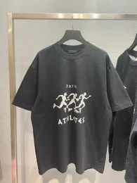 23ss Diseñador de lujo Camiseta de manga corta Hip Hop Estilo polar Patrón de alfabeto Moda casual Debe tener algodón elástico suelto Hombres y mujeres