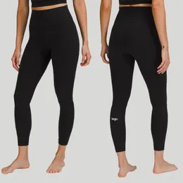 Yoga -outfits met hoge taille zwarte leggings vrouwen nylon zachte naakte push up -up broek training dames panty fitness gym slijtage 23 kleur 230406