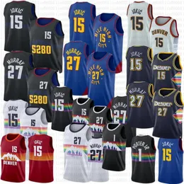 Nikola 15 농구 Jokic Jersey Jamal Murray Denvers Michael Porter Jr. Jerseys 2024