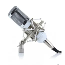Microphones Wholesale Bm-800 Condenser Microphone Sound Recording Microfone With Shock Mount Radio Braodcasting For Desktop Pc Drop Dh3Vh