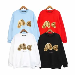 Palm Chaopai Angel Cuthead Bear Brodery Plush Round Neck Long Sleeve Pullover Tröja Herr- och kvinnors BF -kappa