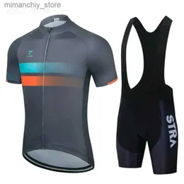 Cykeltröja sätter 2022 Team Cycling Jersey Suit Cycling Clothing MTB Cycling 19D Gel Bib Shorts Men Bike Jersey Set Ropa Ciclismo Triathlon Q231107