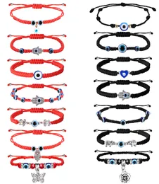 Braccialetti a catena Fasacco Evil Eye per donna Bracciale a mano Hasma Mal De Ojo Corda rossa Consegna a goccia Amksm