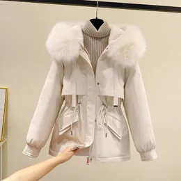 Kvinnor Down Parkas Jacket Puffer varm vindbrytare kappa stil för lady casual jackor vinter outwears med brev knopp