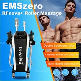 Emszero Roller Massage Tool 7-i-1 Fat Reducer 14 Tesla 4 Handle 2 Roller EMS RF Slimming Machine and Roller CE Certificate