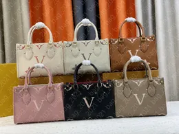 Tasarımcı Çanta Lüks Sak Femme Tote Omuz Çantası Ontheo Toates Çanta Kadın Deri Crossbody Canse Mini Alışveriş Çantaları Kabartmalı Çiçek Lady Mirror Kaliteli Çantalar