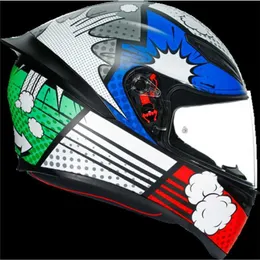 AGV Full Helmets 남성 및 여성 오토바이 헬멧 K1 Full Face Motorcycle Helmet -Bang - Matte Italy/Blue -Size wn -kq2w를 선택하십시오.