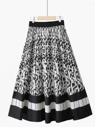 Skirts BabYoung In The Midi Fold Tree Long Skirt For Korean Women