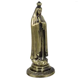 Decorative Flowers Blessed Virgin Mary Statue Decoration Home Decorations Religious Style Adornment