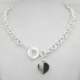 قلادة مصممة كلاسيكية نساء الفضة TF Netlace Netlace Netlace Necklace S925 Sterling Silver Key Heart Love Egg Brand charm NEC H0918 Gold Necklace